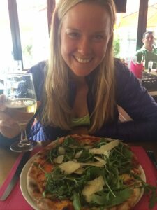 Post-climb pizza