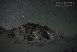 Mountain Guide Ben Tibbets took this stunning photo of a very busy Grandes Jorasses