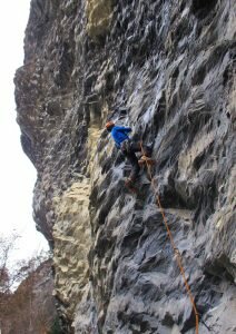 Drytooling on a bad weather day