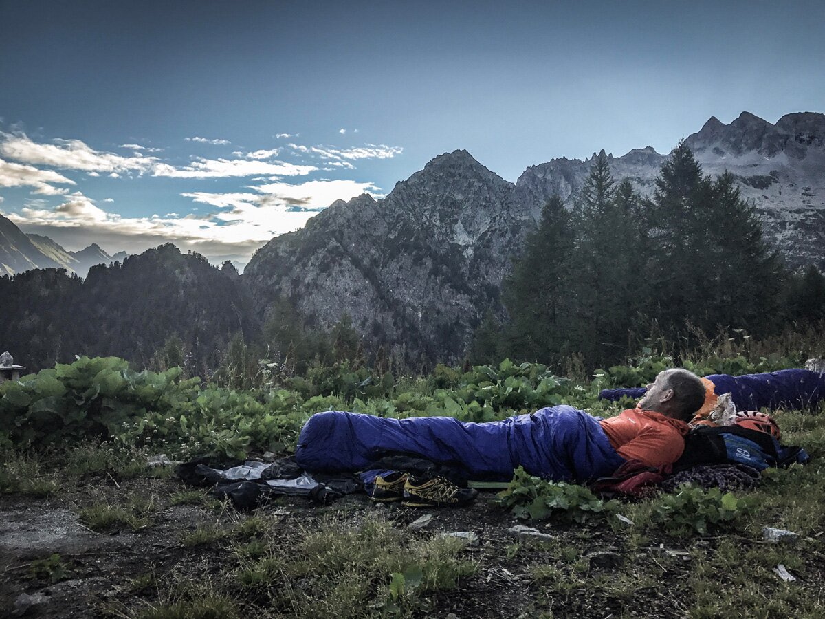 Letting it all sink in at our last bivouac.